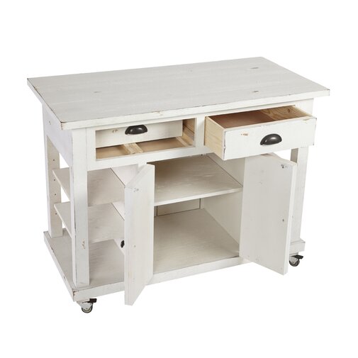 One Allium Way Benedetto Kitchen Island with Door & Reviews | Wayfair